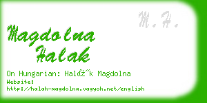 magdolna halak business card
